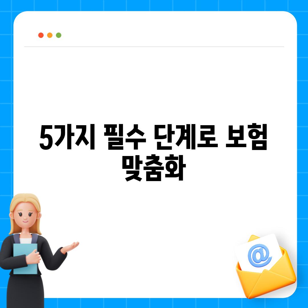 5가지 필수 단계로 보험 맞춤화