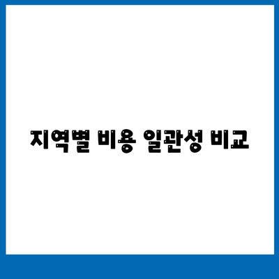 지역별 비용 일관성 비교