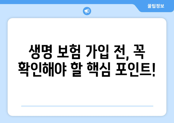 생명 보험 추천