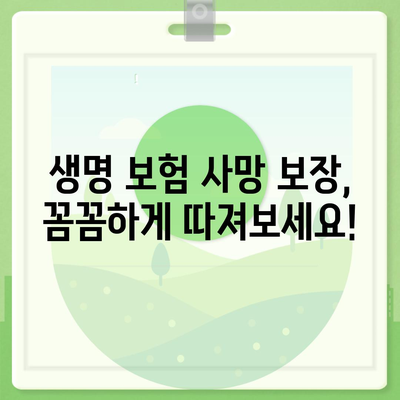 생명 보험 사망 보장