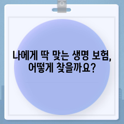 생명 보험 추천