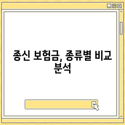 종신 보험금