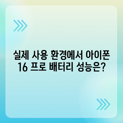 아이폰 16 프로 배터리 수명 | 예상된 향상 및 테스트 결과