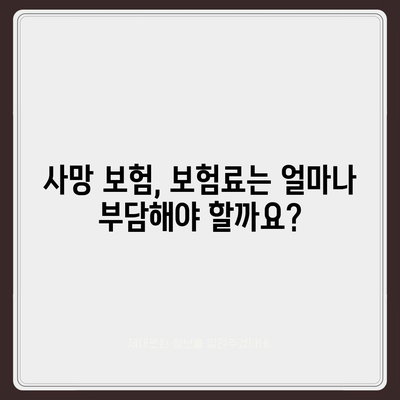 사망 보험 가이드