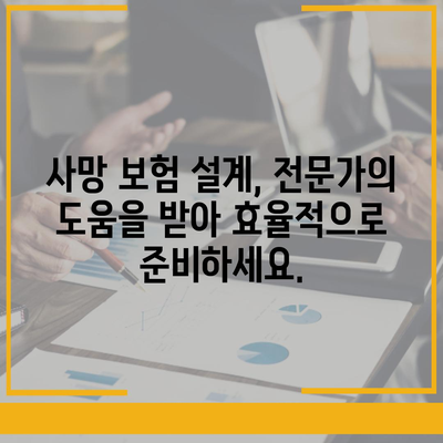 사망 보험 설계