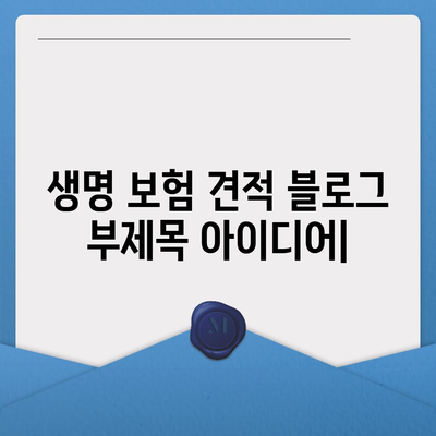 생명 보험 견적