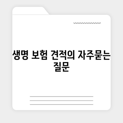 생명 보험 견적