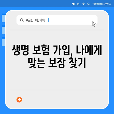 생명 보험 가입