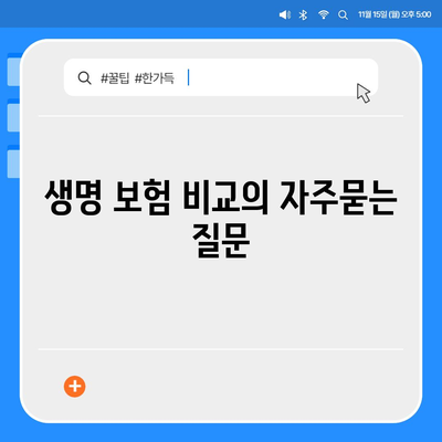 생명 보험 비교