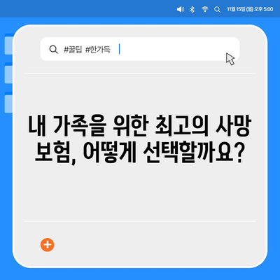 사망 보험금