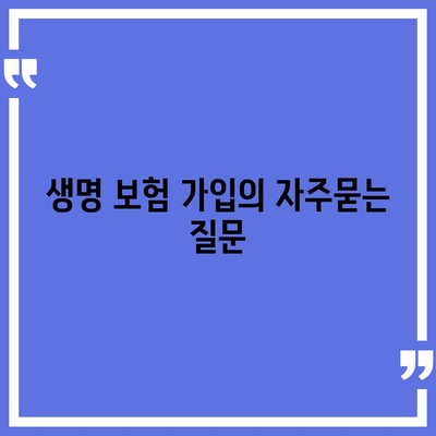 생명 보험 가입