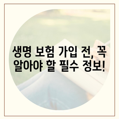 생명 보험 추천