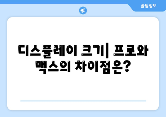 아이폰 16 시리즈의 주요 변화점 | 프로와 맥스의 화면 확대?