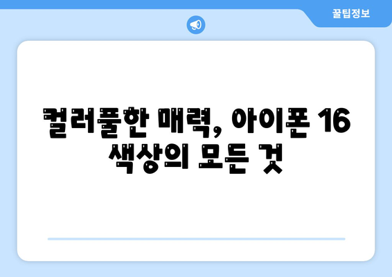 아이폰16의 색상 배열이 시각적 매력을 극대화