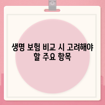 생명 보험 비교