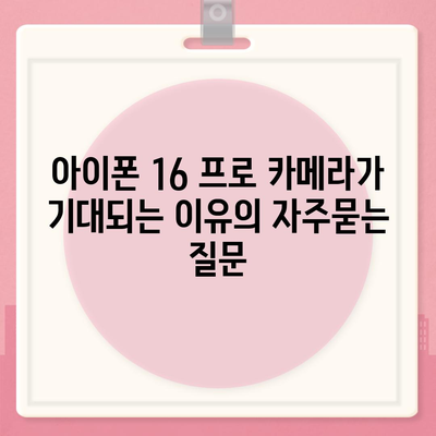 아이폰 16 프로 카메라가 기대되는 이유