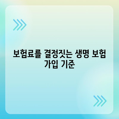 생명 보험 가입 조건