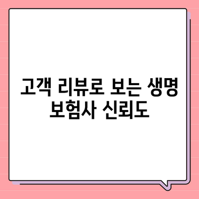 생명 보험사 비교