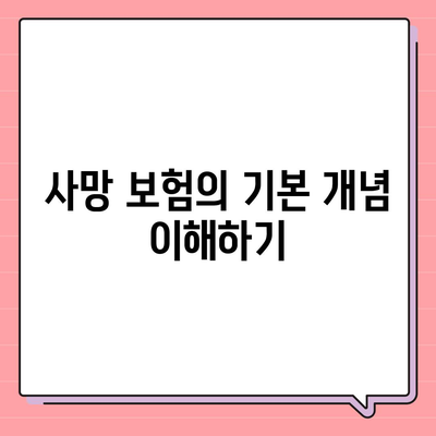 사망 보험 가이드