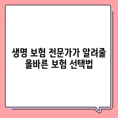 생명 보험 전문가