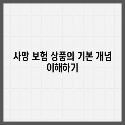 사망 보험 상품