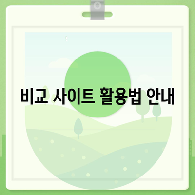 치아보험 보장 비교하는 방법 | 치아보험 비교 사이트 활용