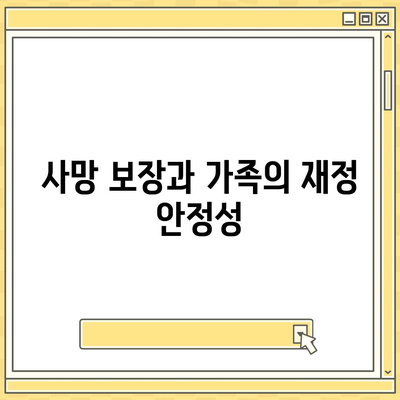 생명 보험 사망 보장