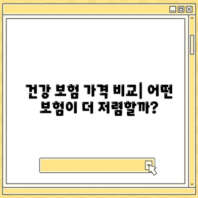 건강 보험 가격