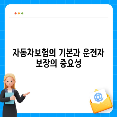 자동차보험 운전자 보장 차이점 이해하기