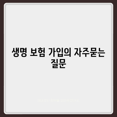 생명 보험 가입