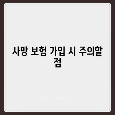 사망 보험 비교 사이트