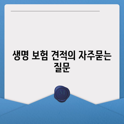 생명 보험 견적