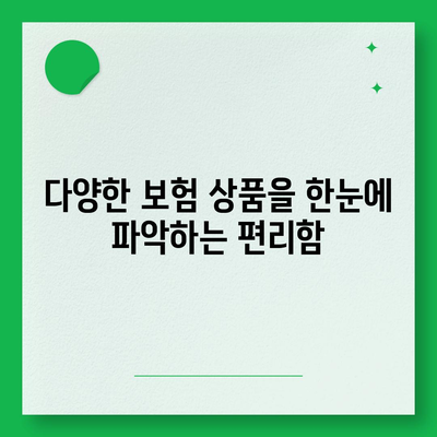 보험 비교 사이트의 역할과 가치