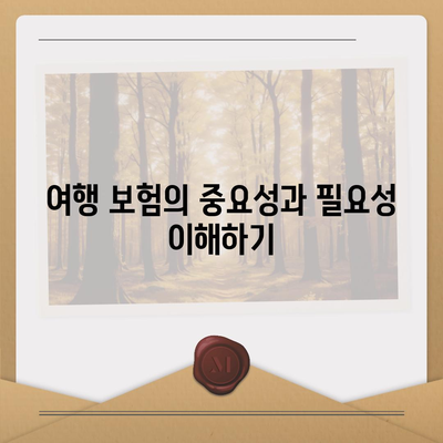 안전한 여행을 위한 여행 보험 선택 전담자