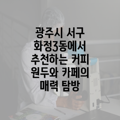 광주시 서구 화정3동에서 추천하는 커피 원두와 카페의 매력 탐방