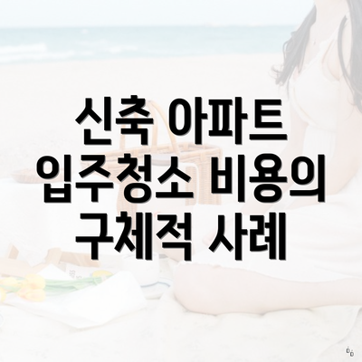 신축 아파트 입주청소 비용의 구체적 사례