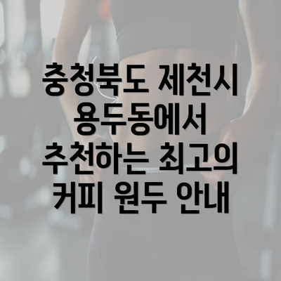 충청북도 제천시 용두동에서 추천하는 최고의 커피 원두 안내