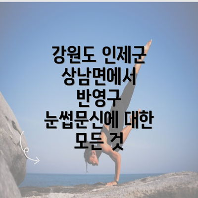 강원도 인제군 상남면에서 반영구 눈썹문신에 대한 모든 것