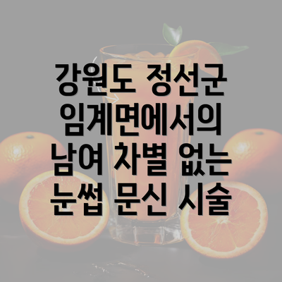 강원도 정선군 임계면에서의 남여 차별 없는 눈썹 문신 시술