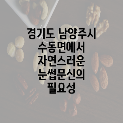 경기도 남양주시 수동면에서 자연스러운 눈썹문신의 필요성