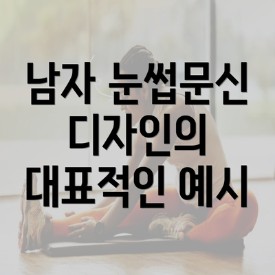 남자 눈썹문신 디자인의 대표적인 예시