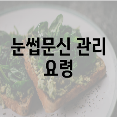 눈썹문신 관리 요령