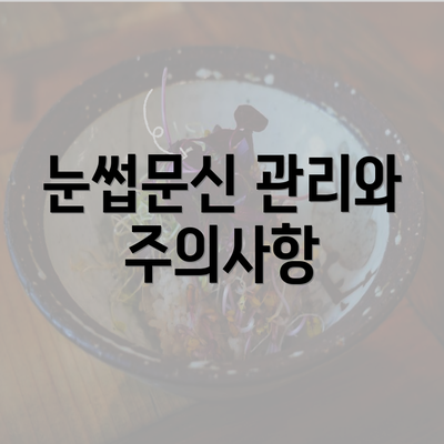 눈썹문신 관리와 주의사항