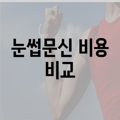 눈썹문신 비용 비교