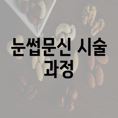 눈썹문신 시술 과정