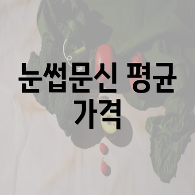 눈썹문신 평균 가격