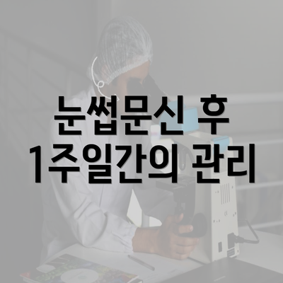 눈썹문신 후 1주일간의 관리