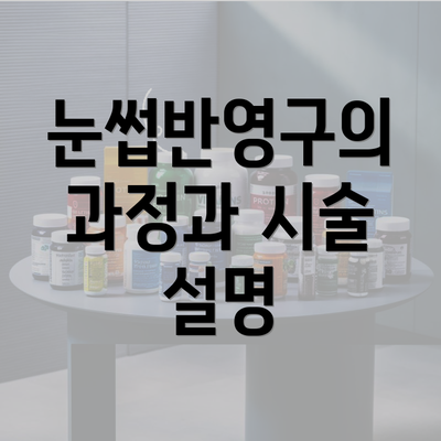 눈썹반영구의 과정과 시술 설명