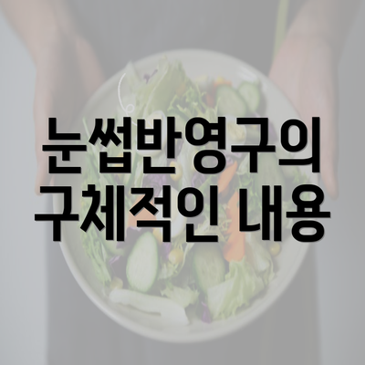 눈썹반영구의 구체적인 내용