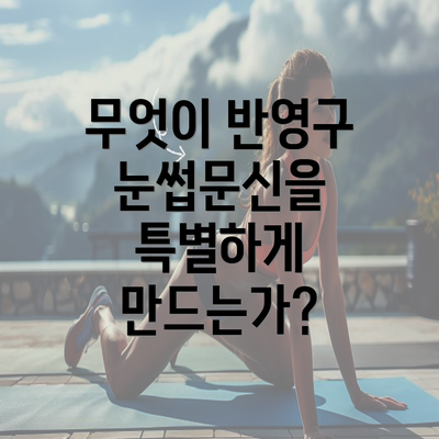 무엇이 반영구 눈썹문신을 특별하게 만드는가?